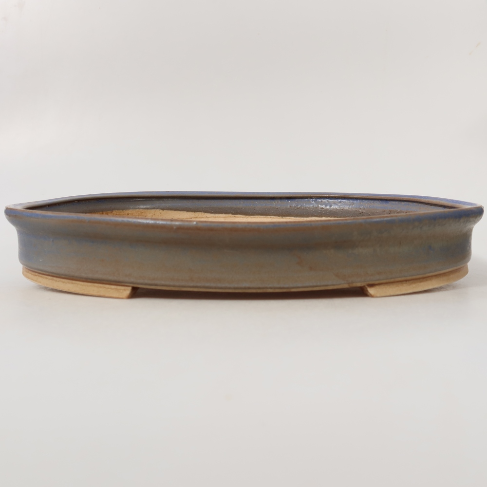 Vaso da bonsai in ceramica 30,5 x 26,5 x 4 cm, colore blu