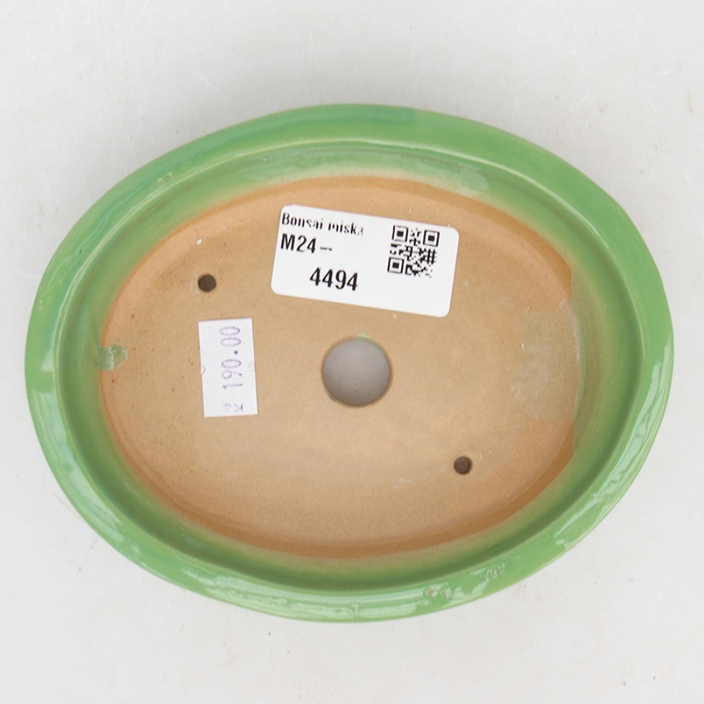 Ciotola bonsai in ceramica 13 x 10,5 x 3 cm, verde