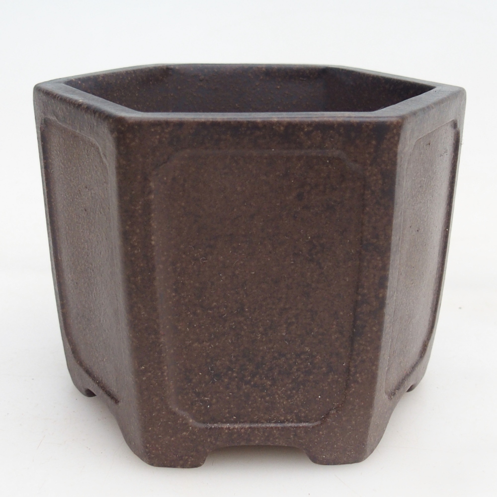 Ciotola per bonsai in ceramica 11 x 10 x 8,5 cm, marrone ocra