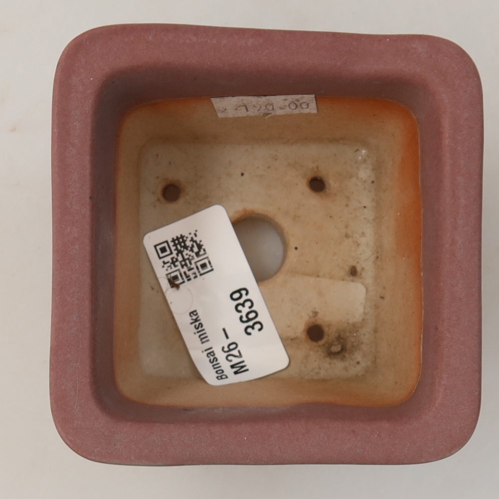 Vaso da bonsai in ceramica 8,5 x 8,5 x 5,5 cm, colore viola