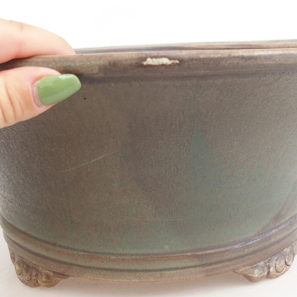 Ciotola bonsai in ceramica 32 x 32 x 14 cm, verde