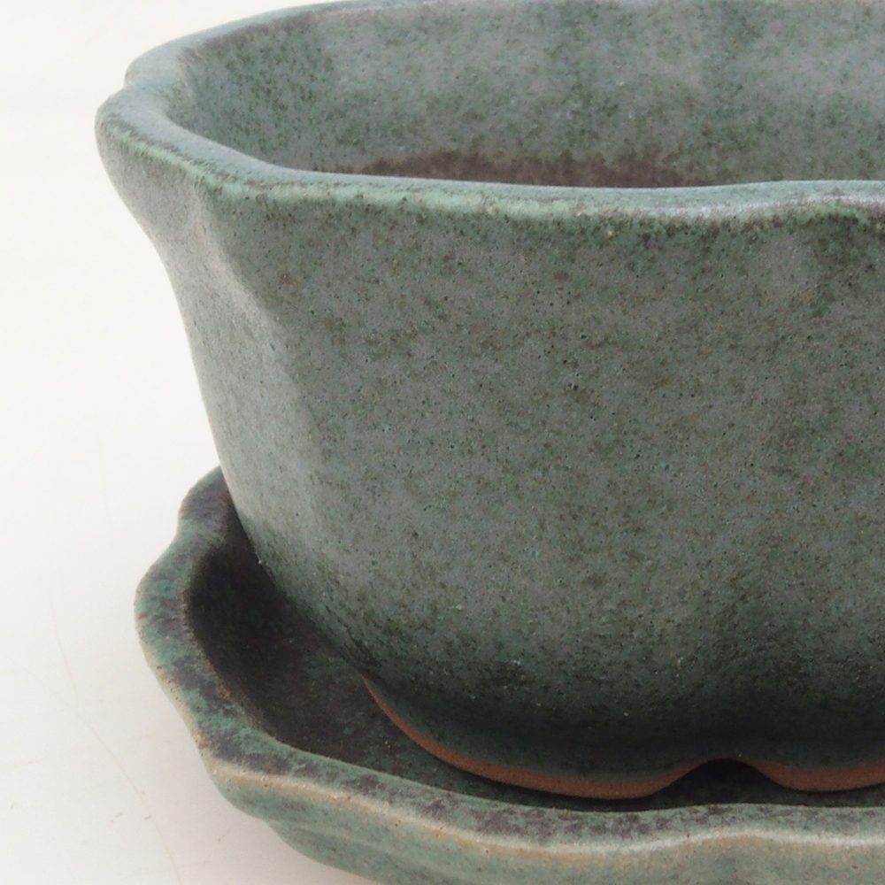 Ciotola bonsai + piattino H95 - verde