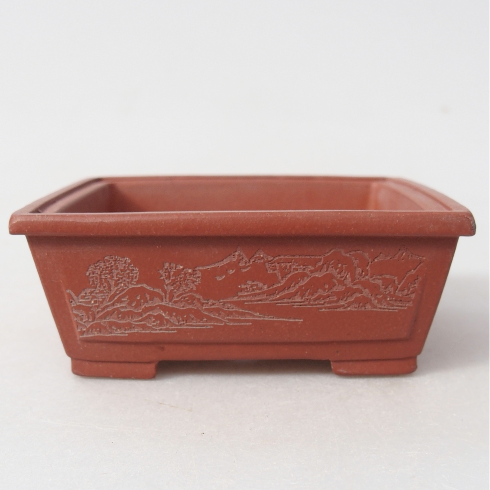 Mini bonsai 7,5 x 6,5 x 3 cm, colore mattone