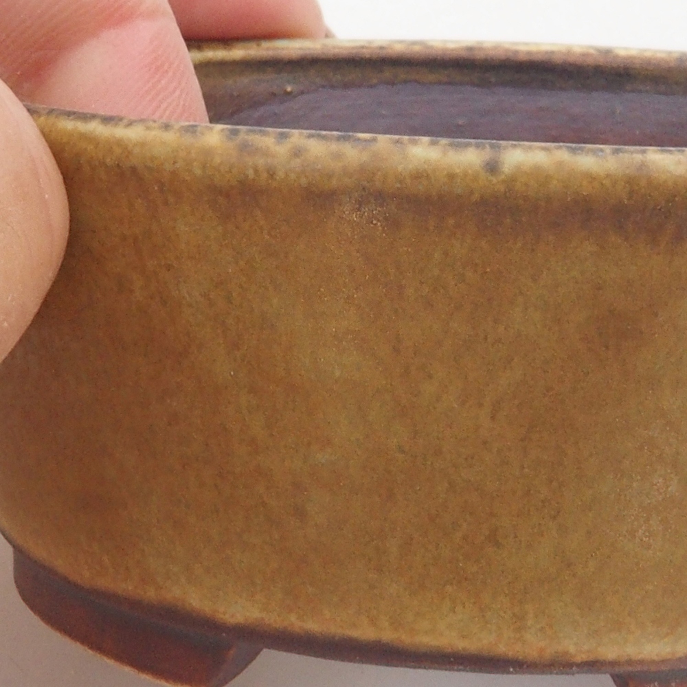 Ciotola per bonsai in ceramica 10 x 8,5 x 4 cm, marrone