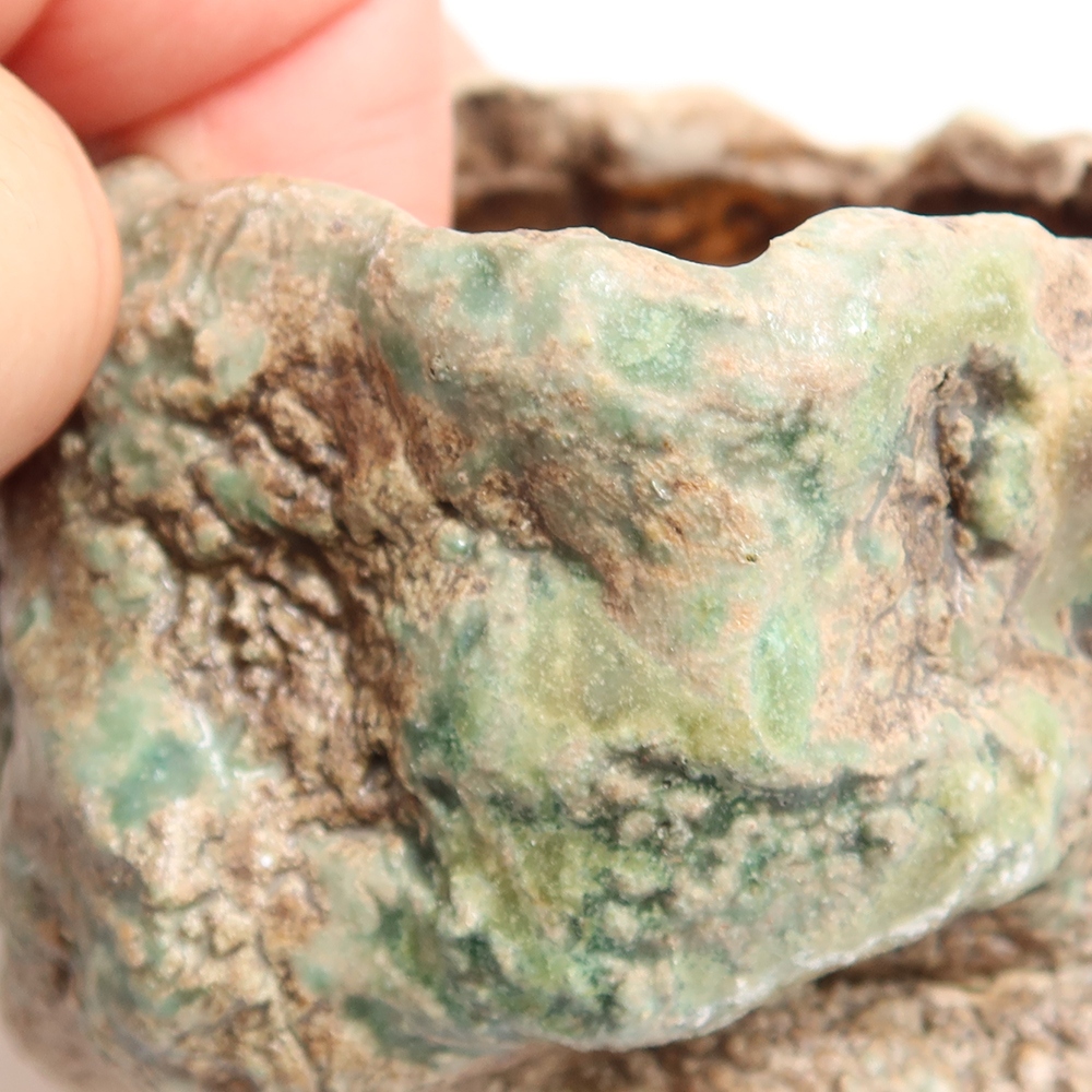 Guscio in ceramica  5,5 x 5,5 x 5,5 cm, colore verde