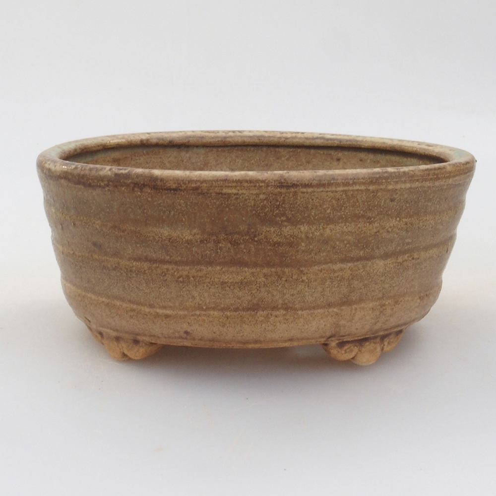 Ciotola per bonsai in ceramica 10 x 8,5 x 4 cm, marrone