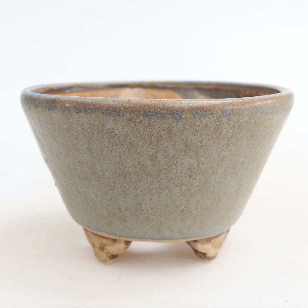 Ciotola bonsai in ceramica 8,5 x 8,5 x 5 cm, colore blu