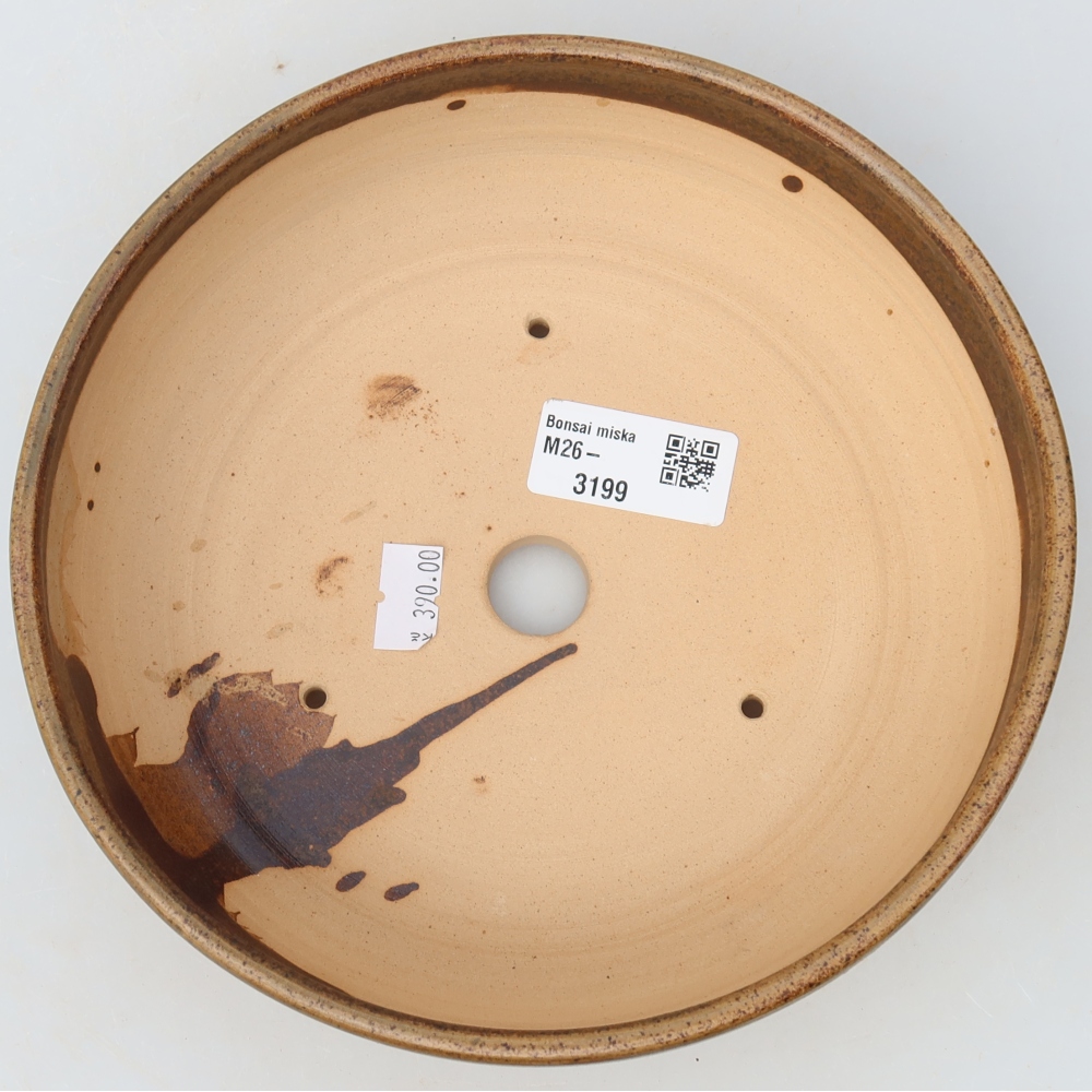 Vaso da bonsai in ceramica 19 x 19 x 5,5 cm, colore marrone
