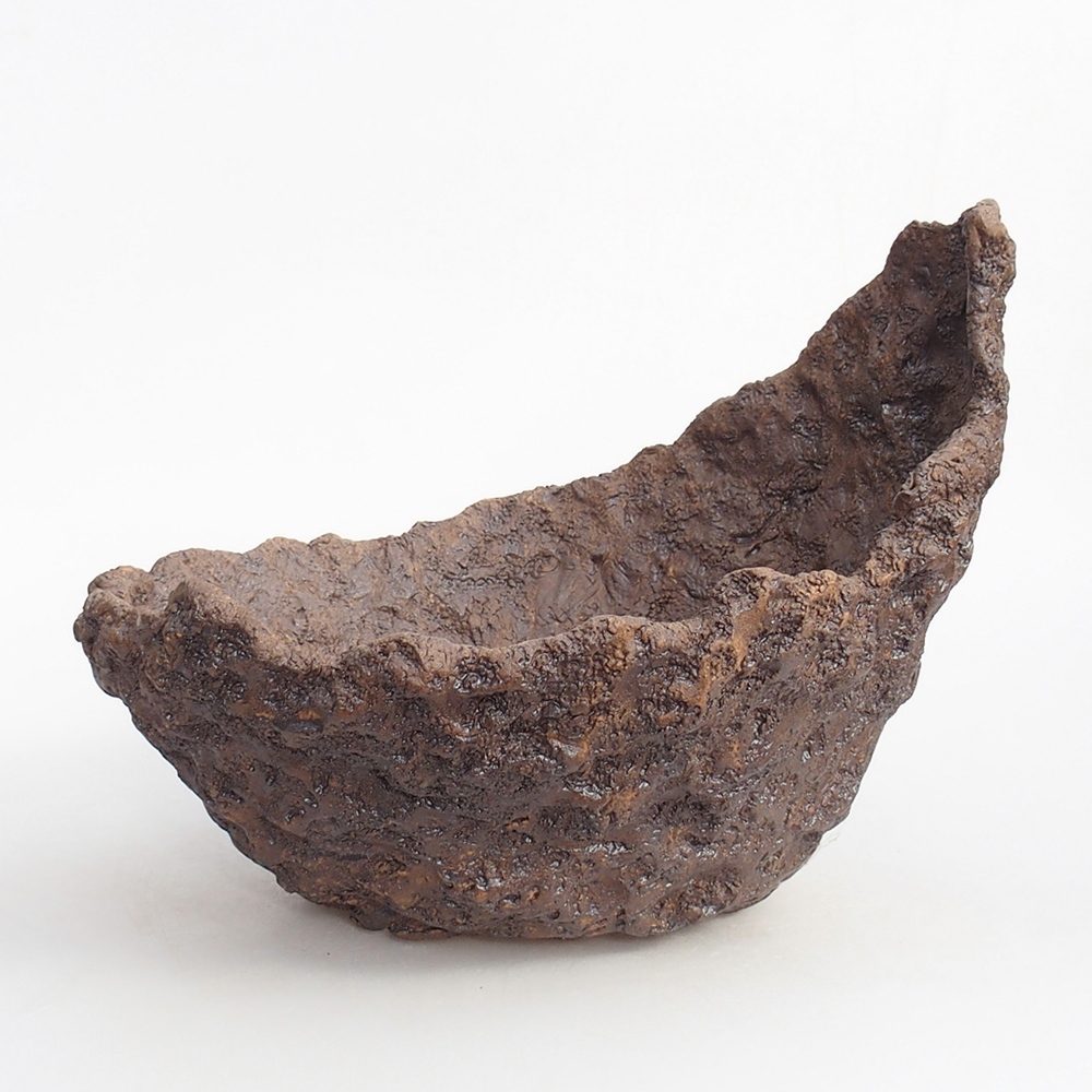 Conchiglia in ceramica 24 x 22 x 22 cm , colore marrone