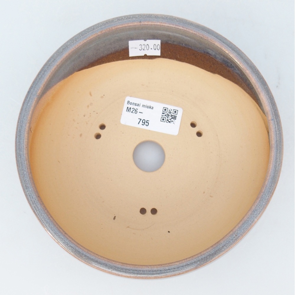 Ciotola bonsai in ceramica 15,5 x 15,5 x 5,5 cm, grigio