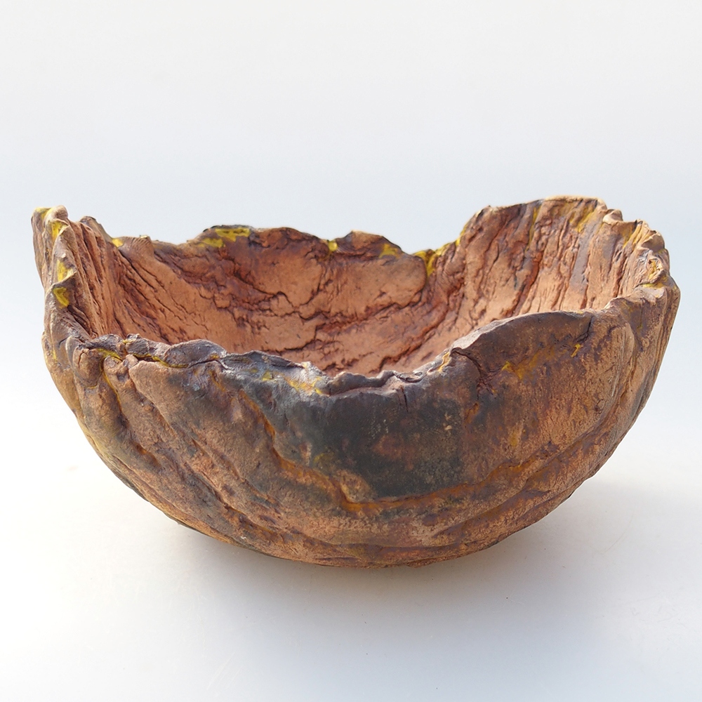 Conchiglia in ceramica 16 x 15 x 8,5 cm , colore giallo