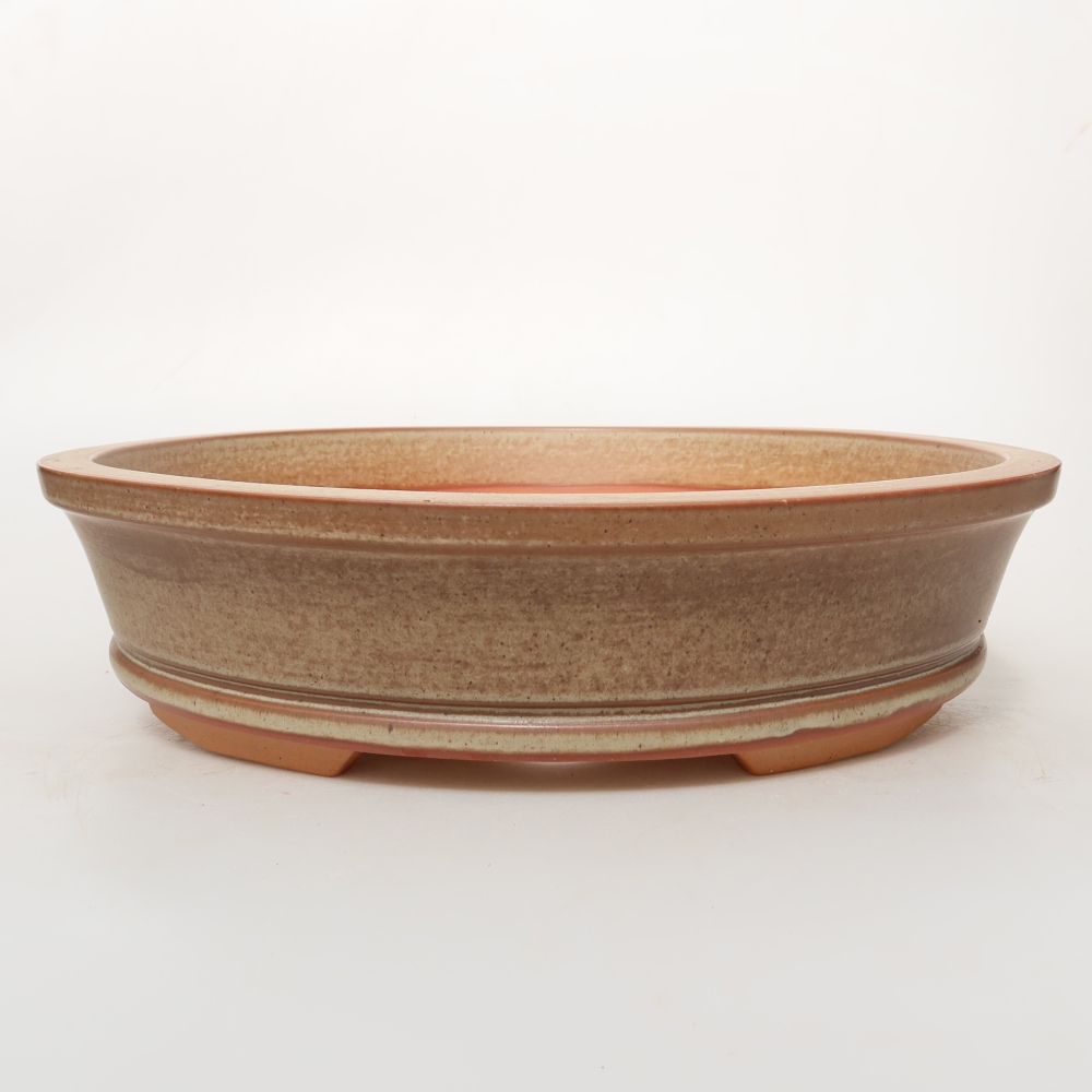 Contenitore in ceramica 31 x 31 x 7 cm, colore marrone