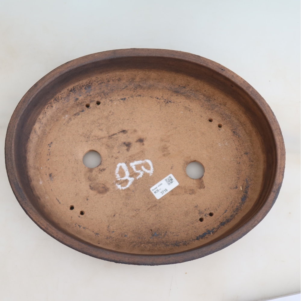 Vaso da bonsai in ceramica 38 x 30 x 8,5 cm, colore marrone