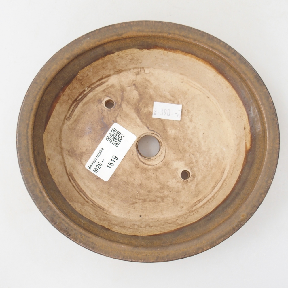 Ciotola per bonsai in ceramica 17,5 x 16 x 4,5 cm, marrone