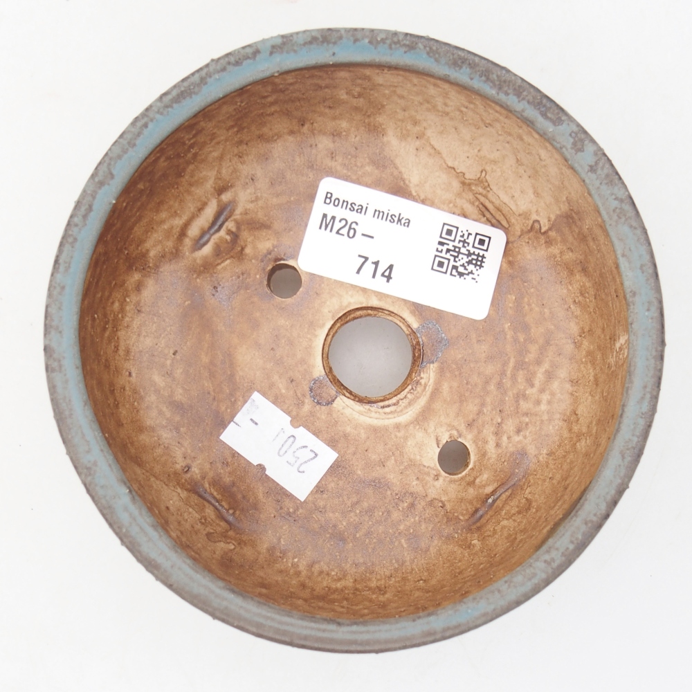 Ciotola bonsai in ceramica 11 x 11 x 4,5 cm, colore blu