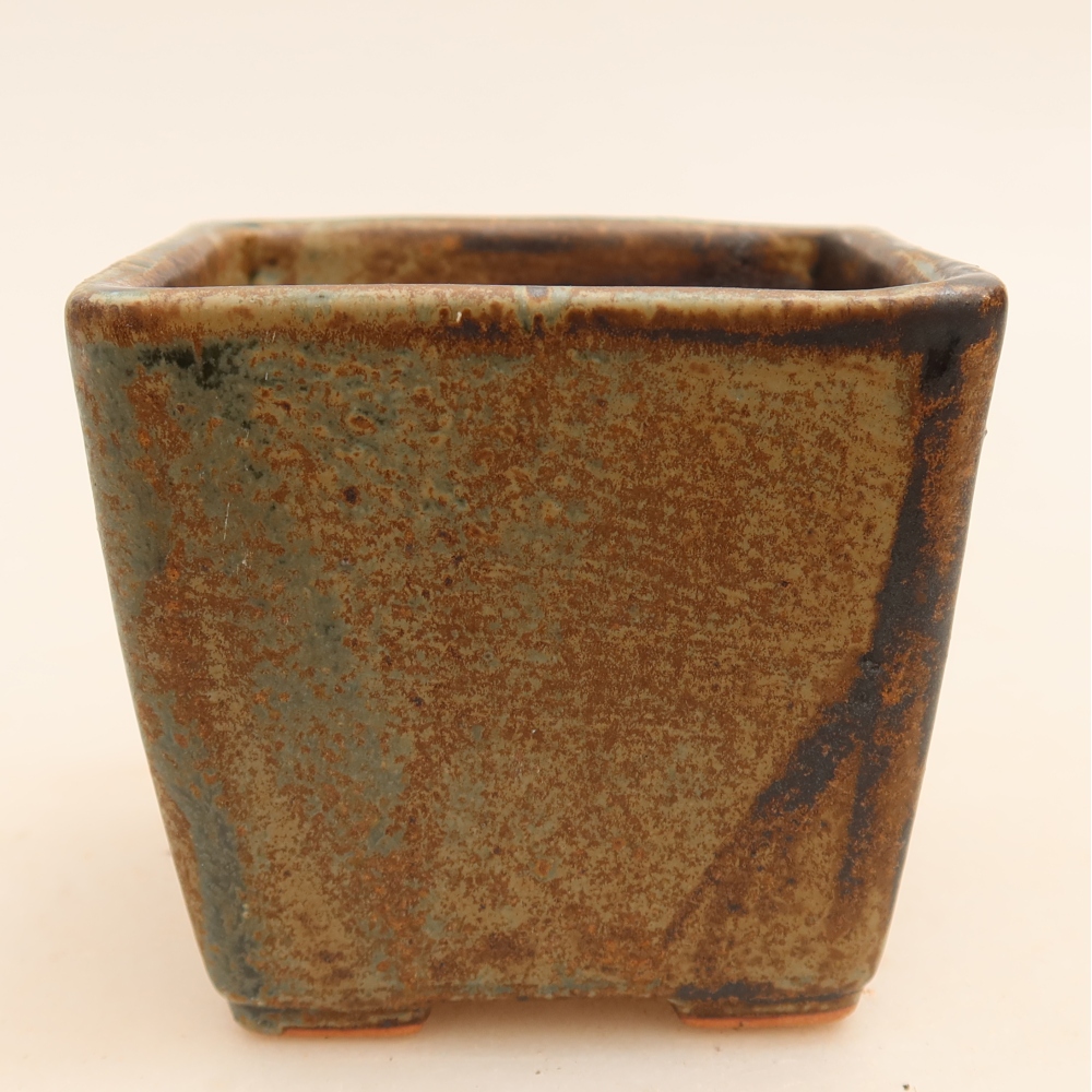 Vaso da bonsai in ceramica 7,5 x 7,5 x 6,5 cm, colore marrone