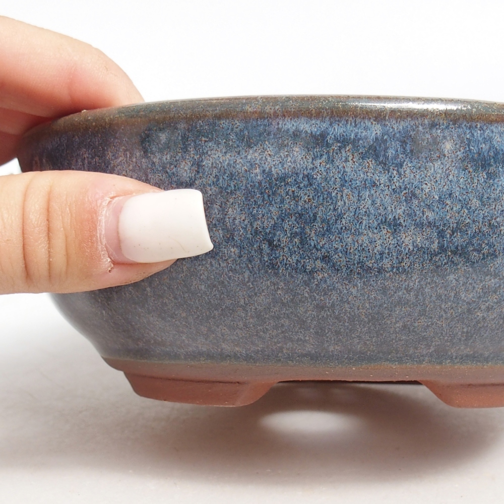 Ciotola per bonsai in ceramica 15 x 15 x 5,5 cm, colore blu