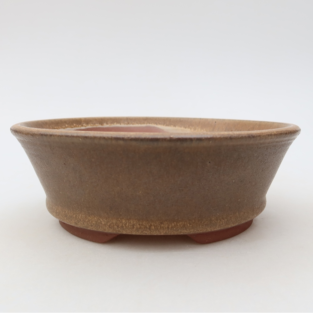 Vaso da bonsai in ceramica 15,5 x 15,5 x 5,5 cm, colore marrone