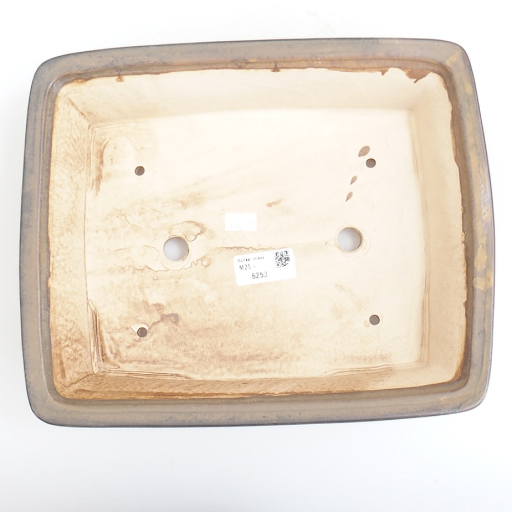 Ciotola per bonsai in ceramica 29,5 x 25 x 7,5 cm, marrone