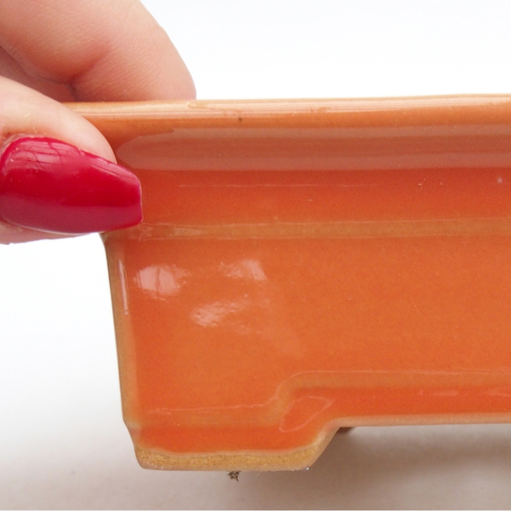 Ciotola bonsai in ceramica 26 x 26 x 8 cm, colore rosso