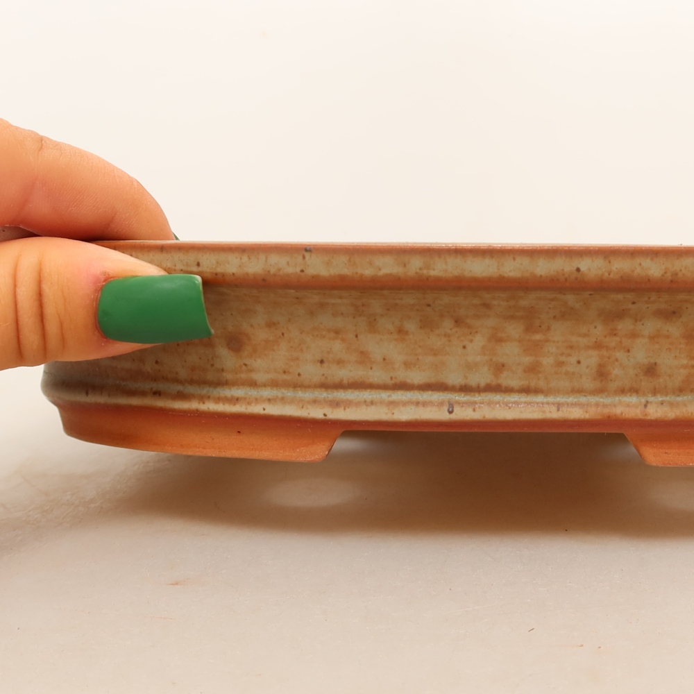 Ciotola in ceramica  21 x 15 x 4 cm, colore marrone