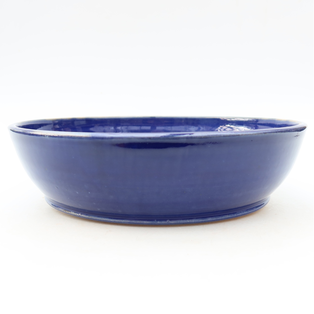 Ciotola bonsai in ceramica 23 x 23 x 6 cm, colore blu
