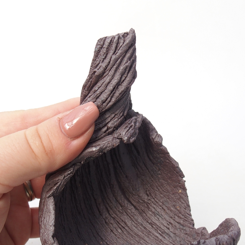 Conchiglia in ceramica 8 x 9 x 12,5 cm, colore metallizzato