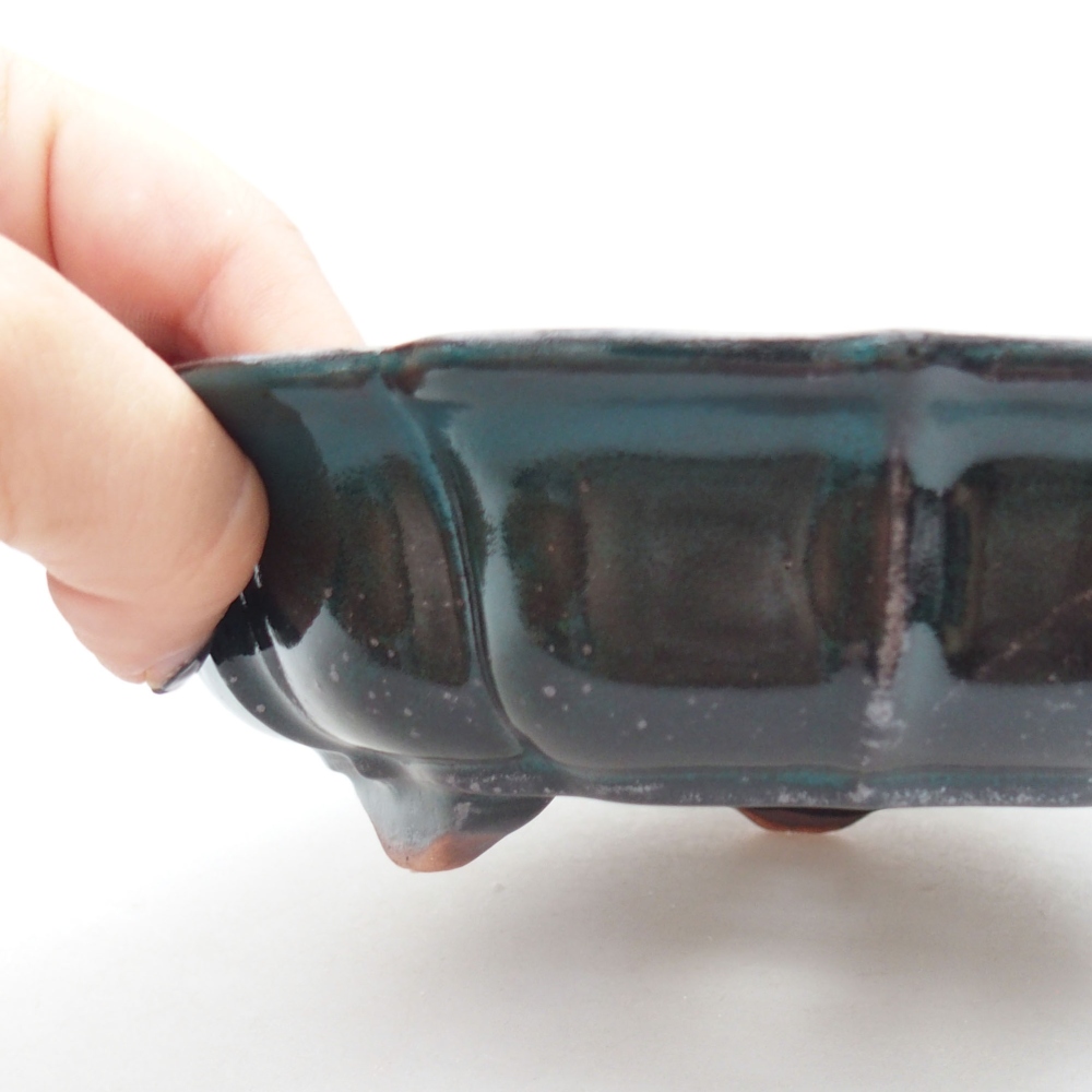 Ciotola bonsai in ceramica 22 x 17 x 5 cm, verde