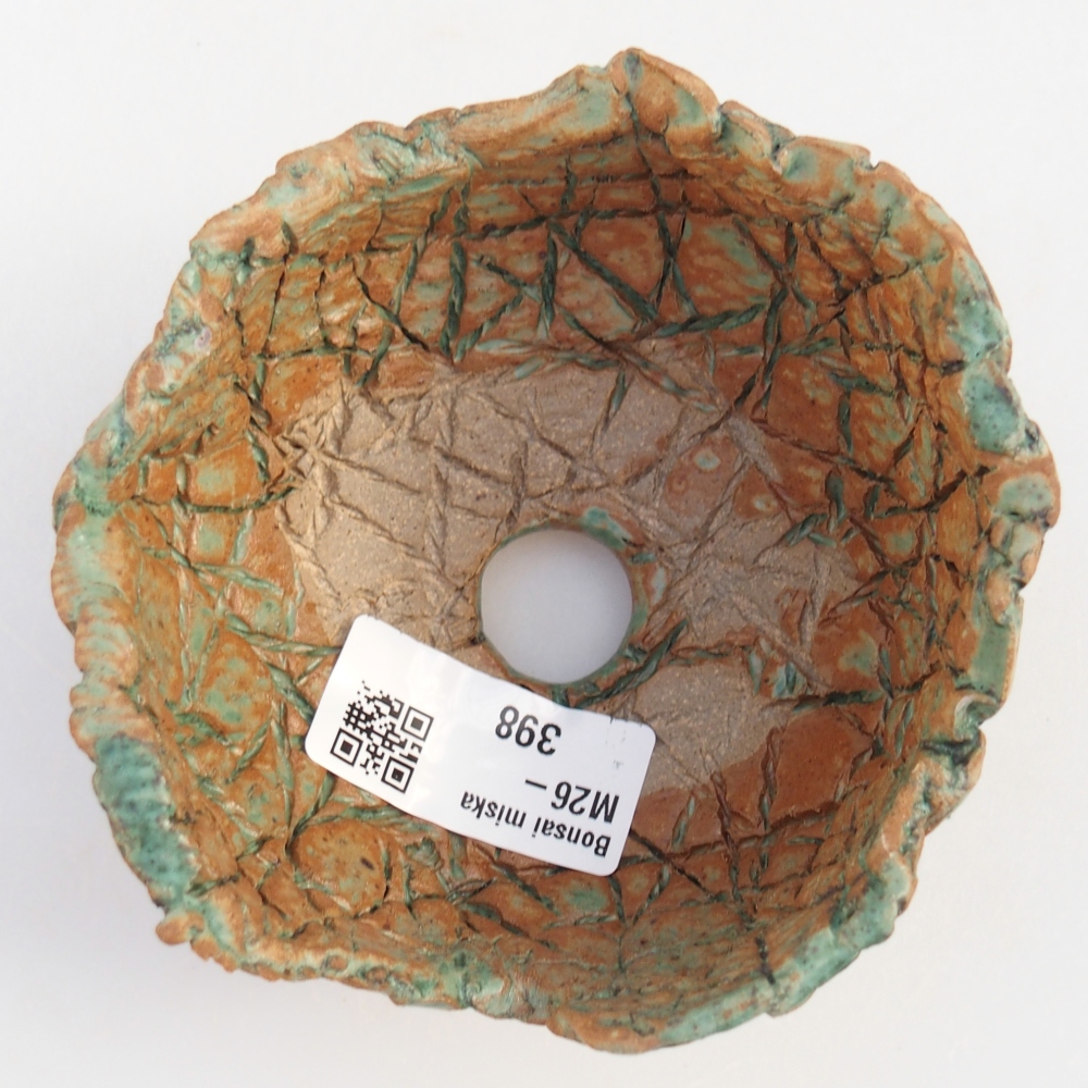 Conchiglia in ceramica 10 x 9,5 x 6,5 cm , colore marrone-verde