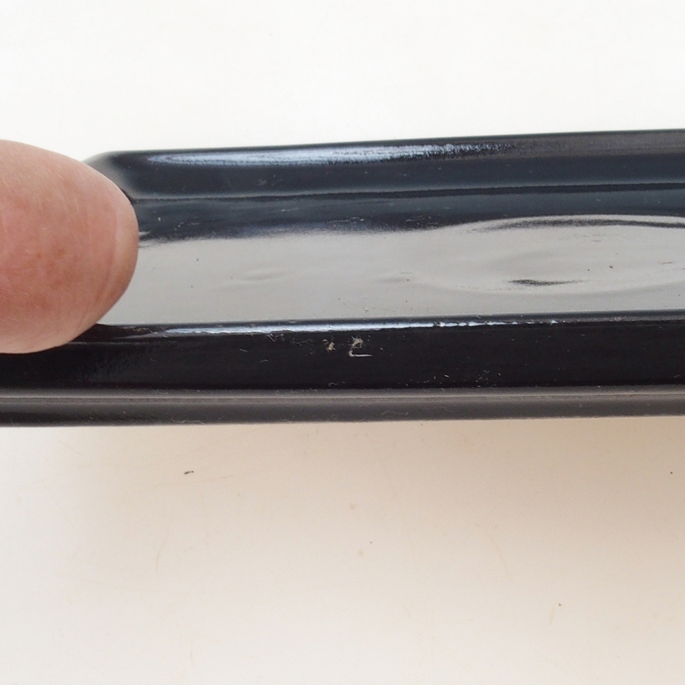 Sottovaso bonsai rettangolo 22,5 x 17 x 1,5 cm - nero