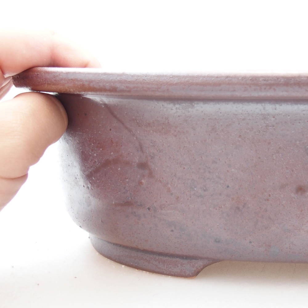 Ciotola per bonsai in ceramica 26 x 22 x 8 cm, marrone