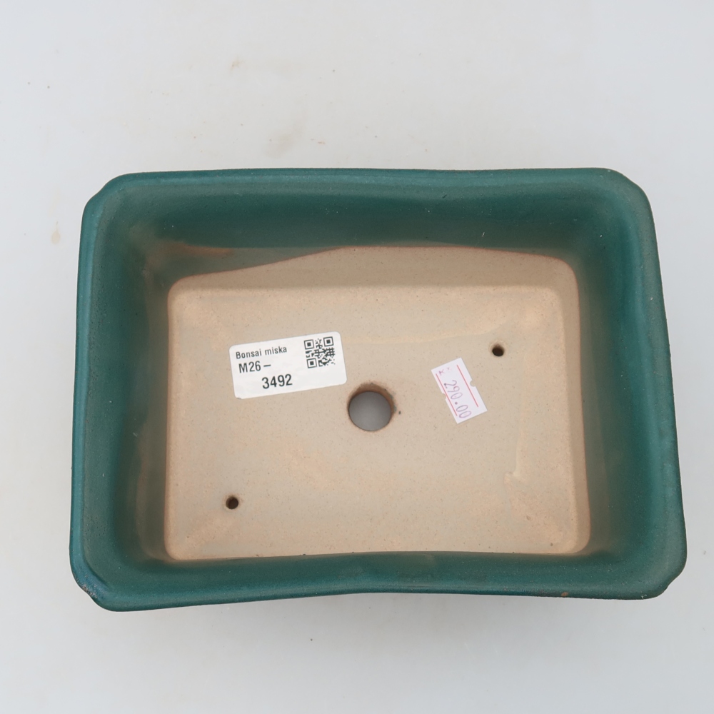Vaso da bonsai in ceramica 18 x 13,5 x 7,5 cm, colore blu