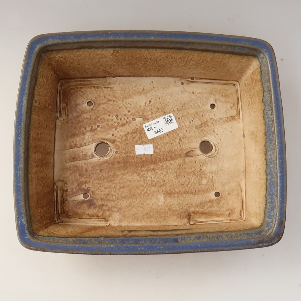 Vaso da bonsai in ceramica 29,5 x 24,5 x 8 cm, colore blu