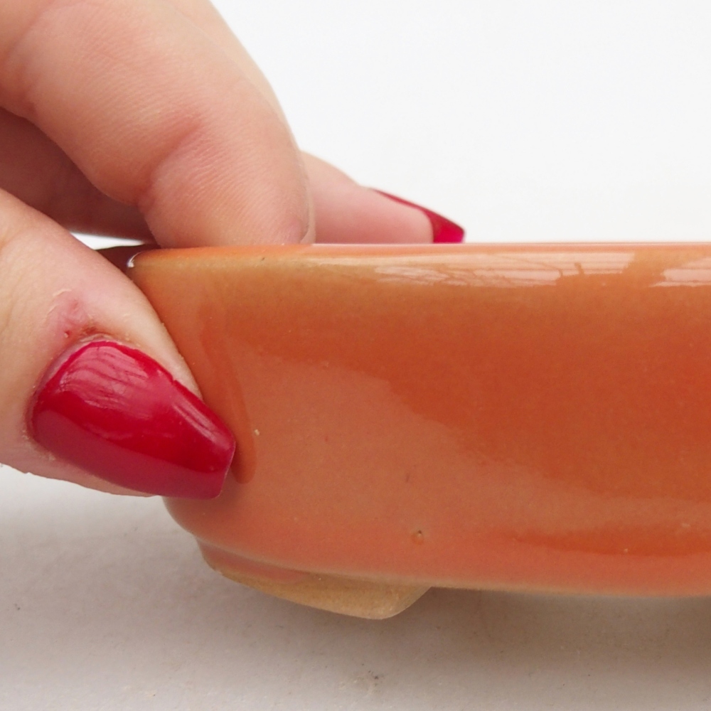 Ciotola bonsai in ceramica 26 x 26 x 8 cm, colore rosso