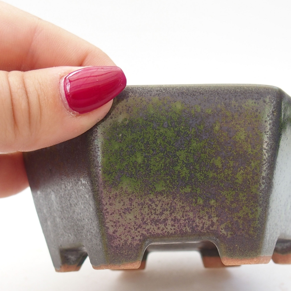 Ciotola per bonsai in ceramica 10 x 9 x 5 cm, verde