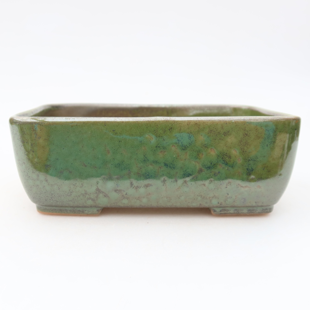 Vaso da bonsai in ceramica 16 x 10,5 x 5,5 cm, colore verde