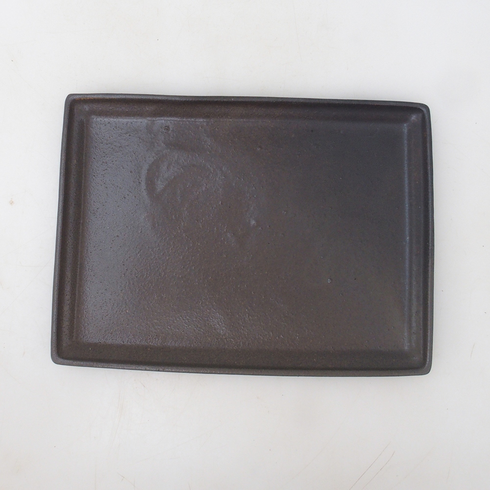 Sottovaso bonsai rettangolo 22,5 x 17 x 1,5 cm - marrone