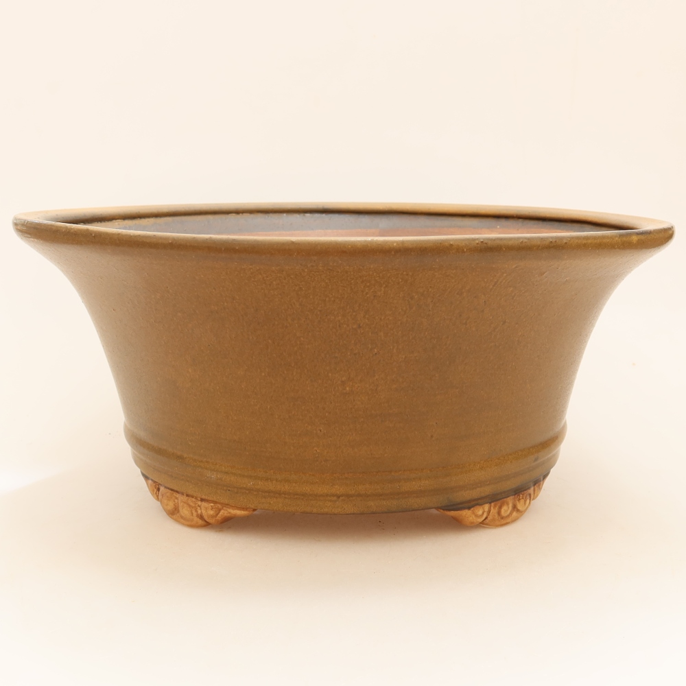 Ciotola per bonsai in ceramica 29 x 29 x 12 cm, marrone