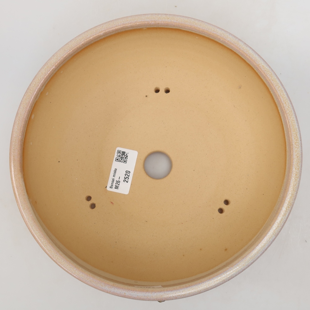 Vaso da bonsai in ceramica 22,5 x 22,5 x 7 cm, colore beige