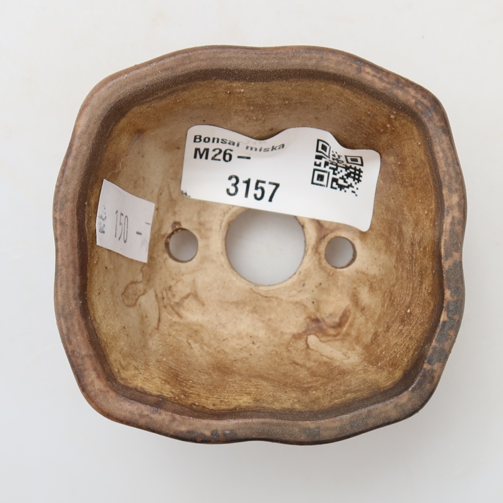 Vaso in ceramica per bonsai 7 x 7 x 3,5 cm, colore rosa