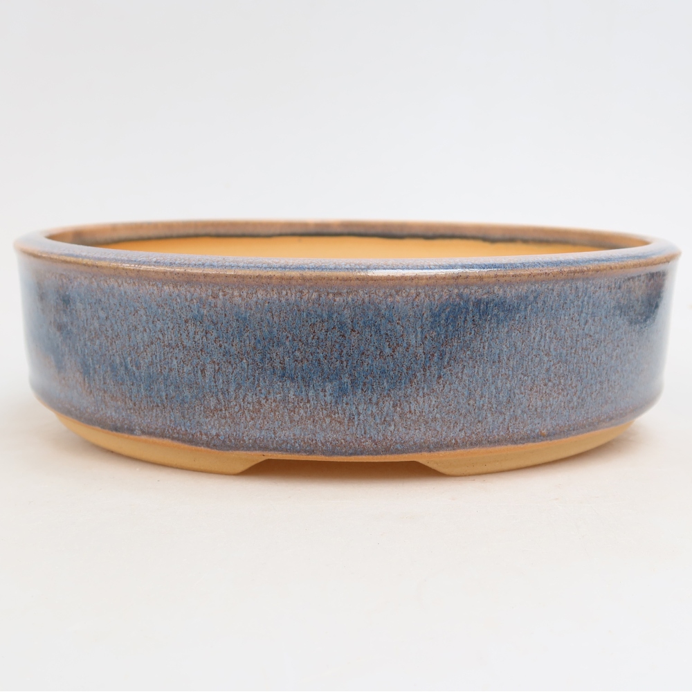 Vaso da bonsai in ceramica 22,5 x 22,5 x 5,5 cm, colore blu