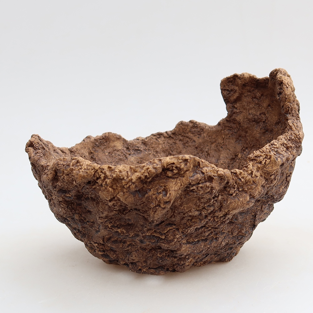 Conchiglia in ceramica 15 x 13 x 11,5 cm, colore marrone