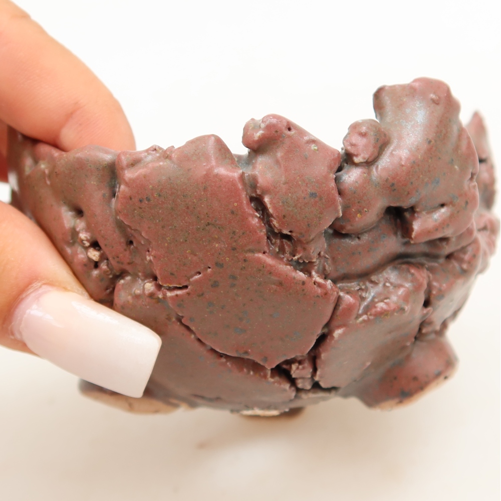 Guscio in ceramica  9,5 x 9 x 5 cm, colore rosa