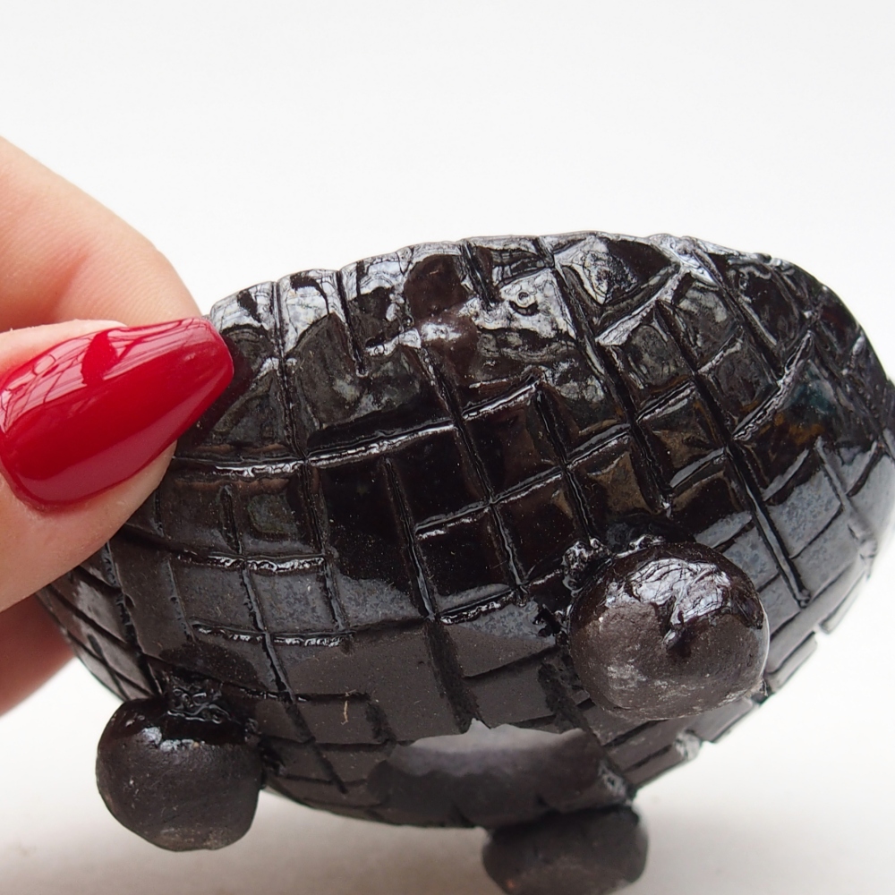 Conchiglia in ceramica 8,5 x 8 x 5 cm , colore nero