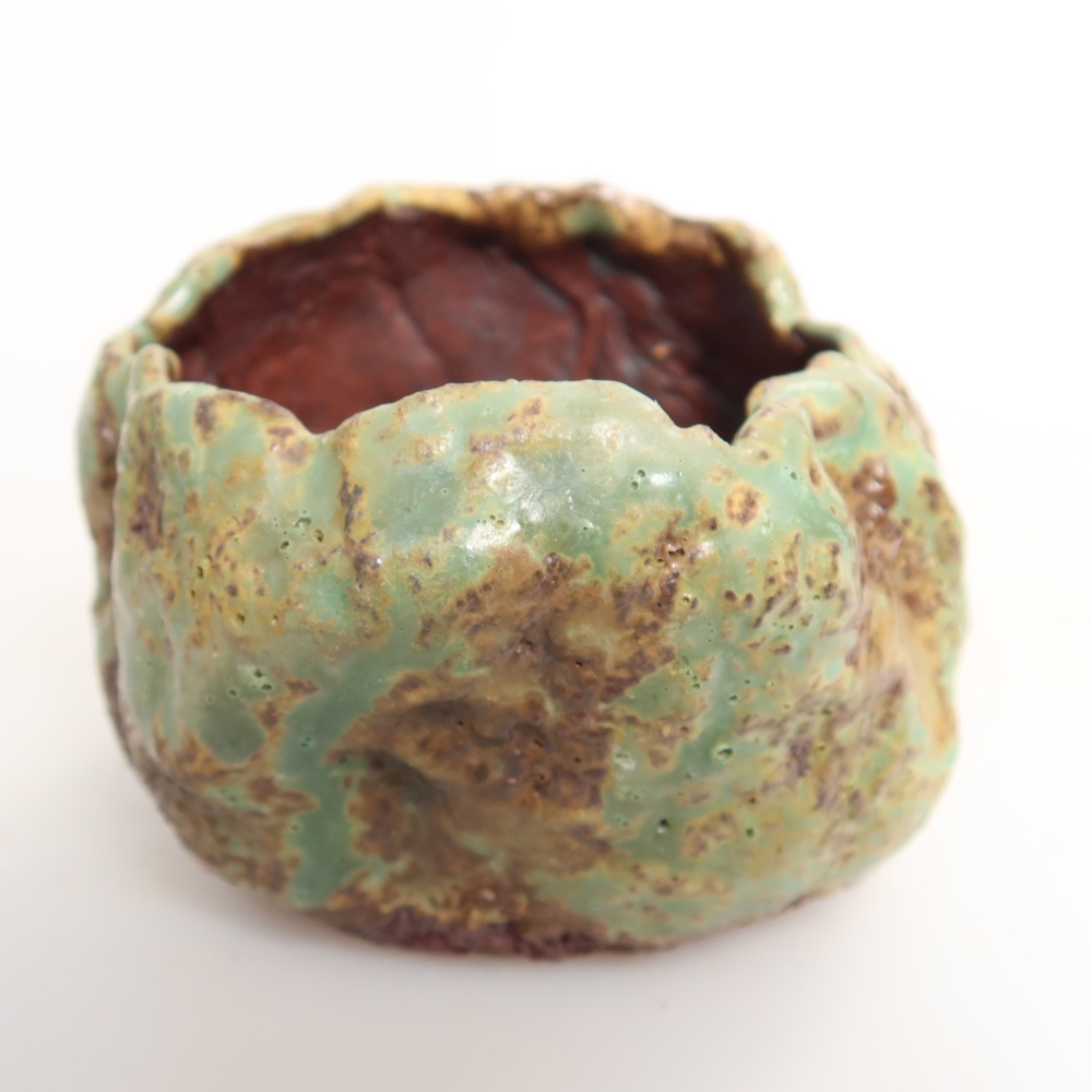 Guscio in ceramica  7 x 7 x 6 cm, colore verde