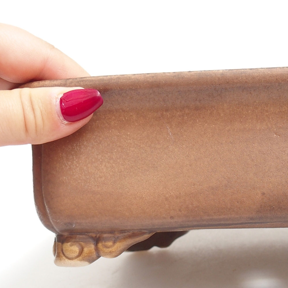 Ciotola bonsai in ceramica 25 x 20 x 7,5 cm, rosa