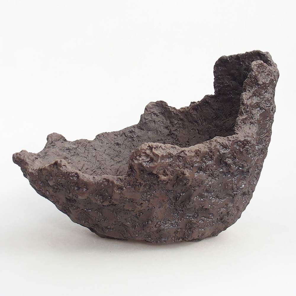 Conchiglia in ceramica 24 x 21 x 20 cm , colore marrone