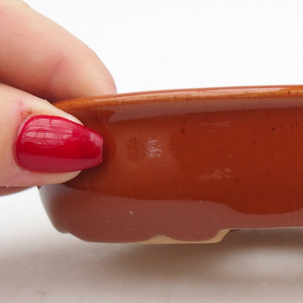 Ciotola bonsai in ceramica 26 x 26 x 8 cm, colore rosso