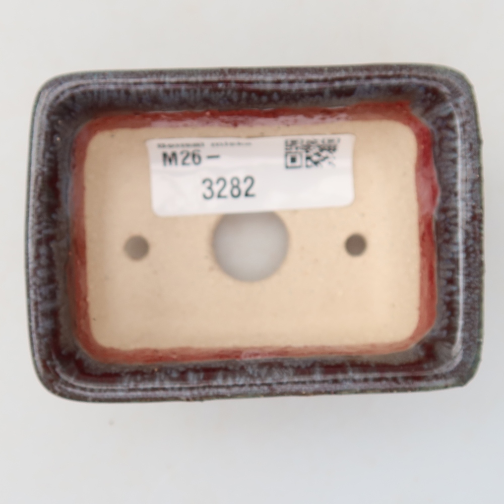 Vaso in ceramica per bonsai 7,5 x 5,5 x 4 cm, colore grigio
