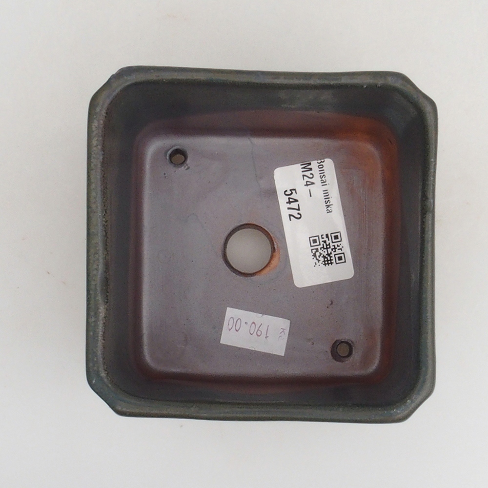 Ciotola bonsai in ceramica 9,5 x 9,5 x 7 cm, grigio